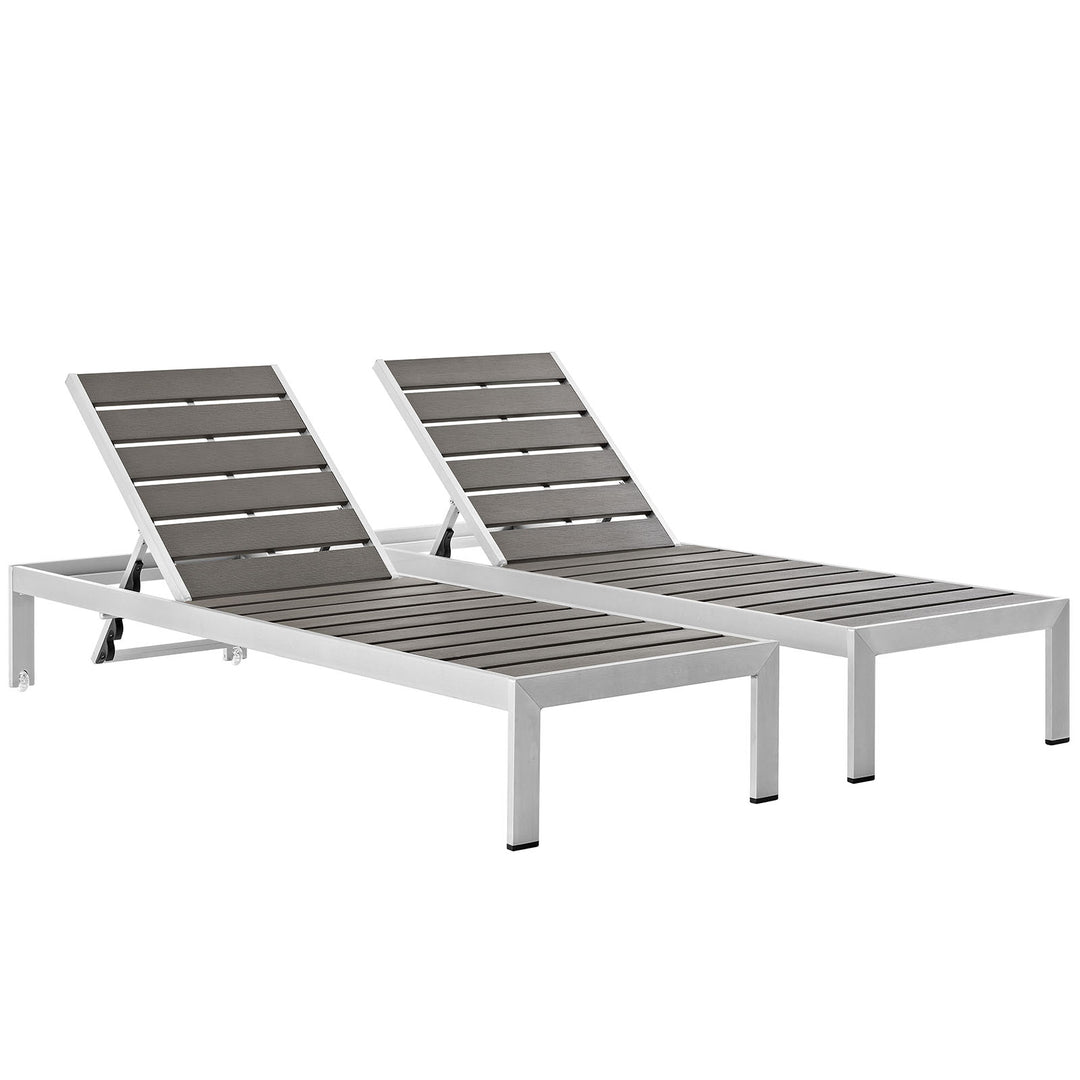 Seaside Escape Aluminum Sunbed Set of 2