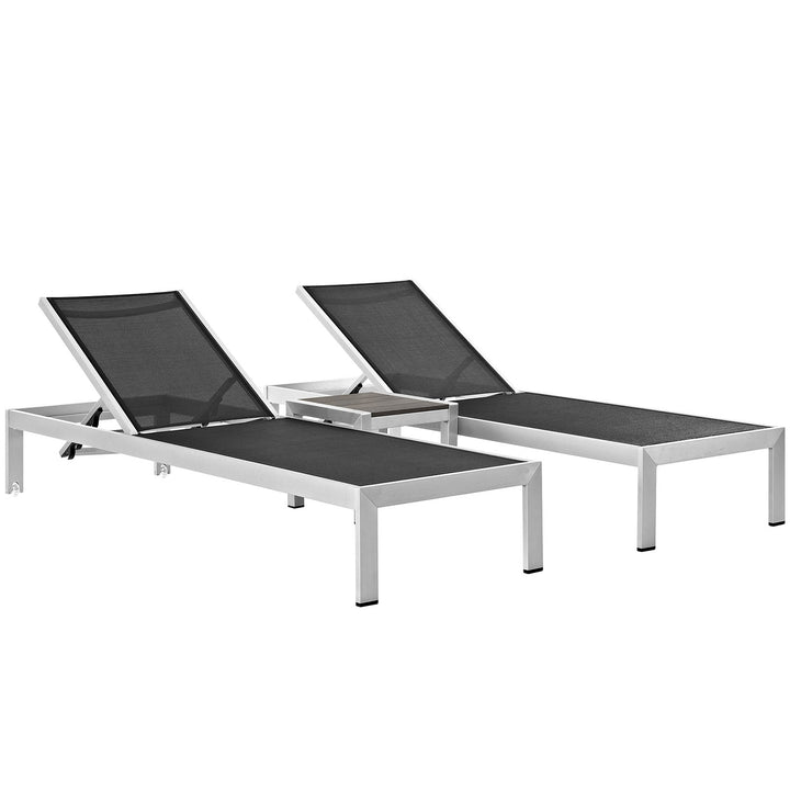 Shoreline 3 Piece Outdoor Patio Aluminum Set