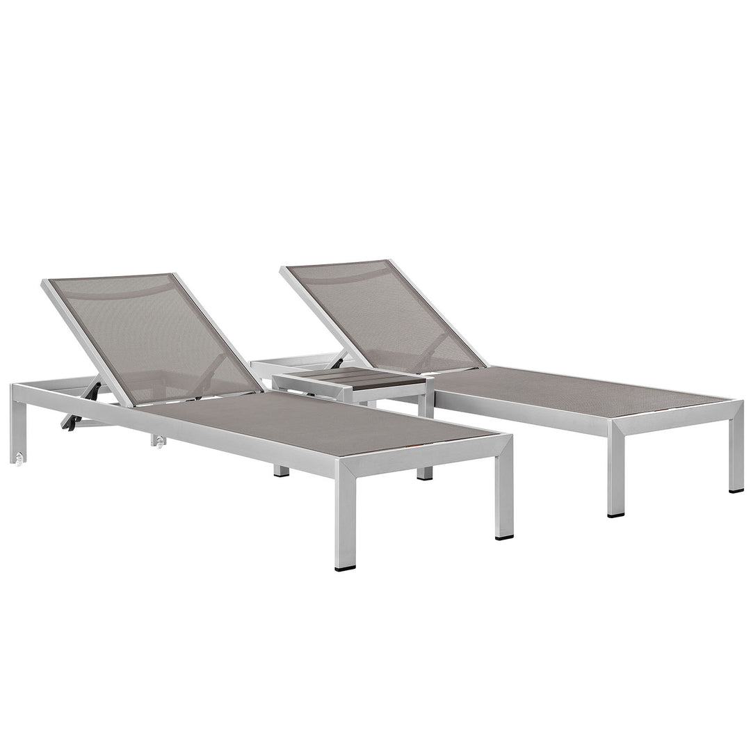 Shoreline 3 Piece Outdoor Patio Aluminum Set