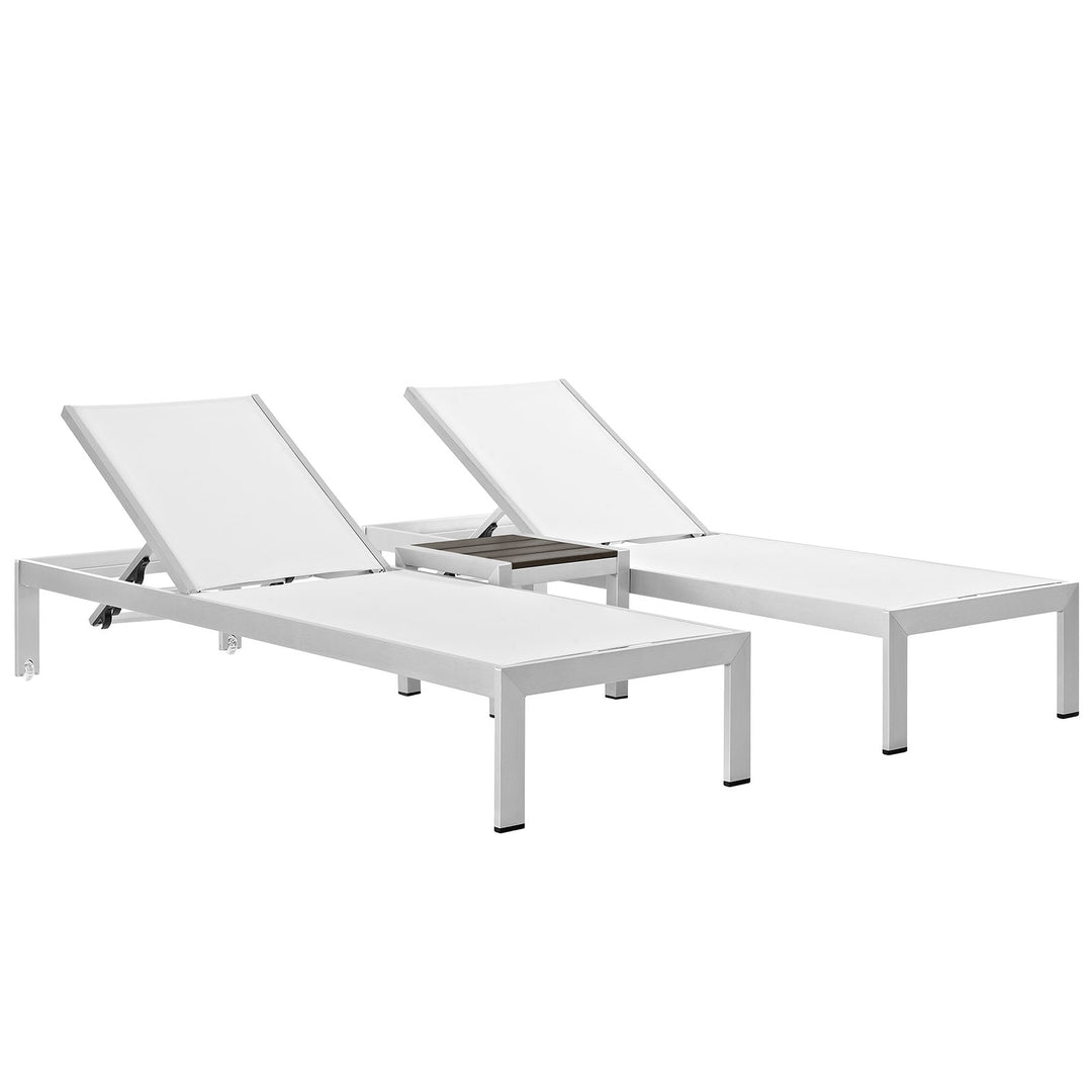 Shoreline 3 Piece Outdoor Patio Aluminum Set