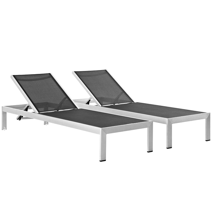 Seaside Aluminum Lounge Chairs Set of 2