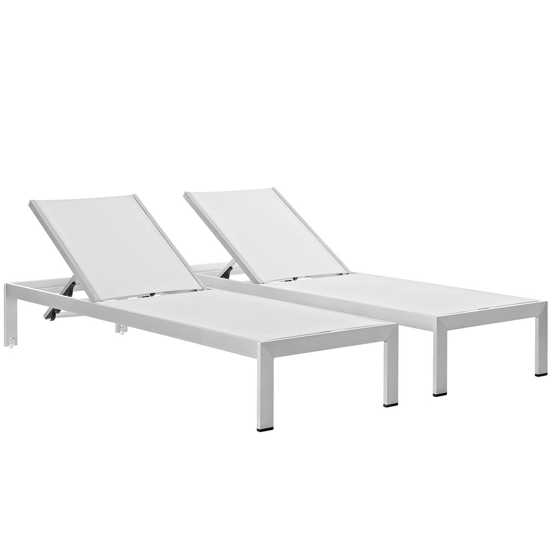 Seaside Aluminum Lounge Chairs Set of 2