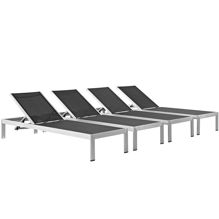 Shoreline Aluminum Lounger Quartet