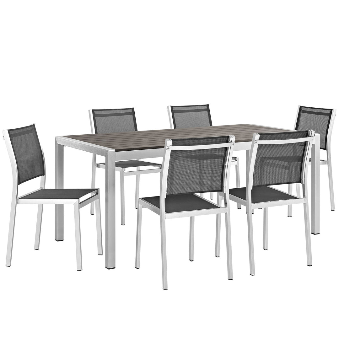 Seascape 7 Piece Outdoor Patio Aluminum Dining Set