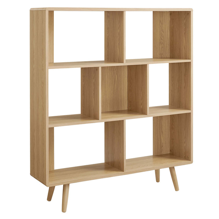 Transfer 7 Shelf Wood Grain Bookshelf