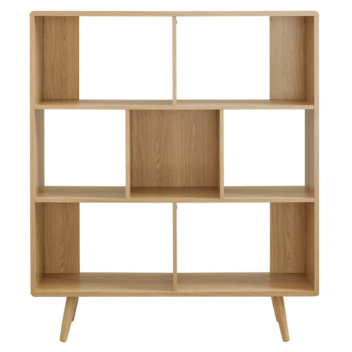 Transfer 7 Shelf Wood Grain Bookshelf