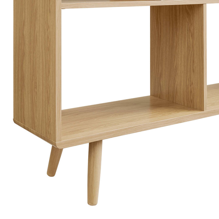 Transfer 7 Shelf Wood Grain Bookshelf