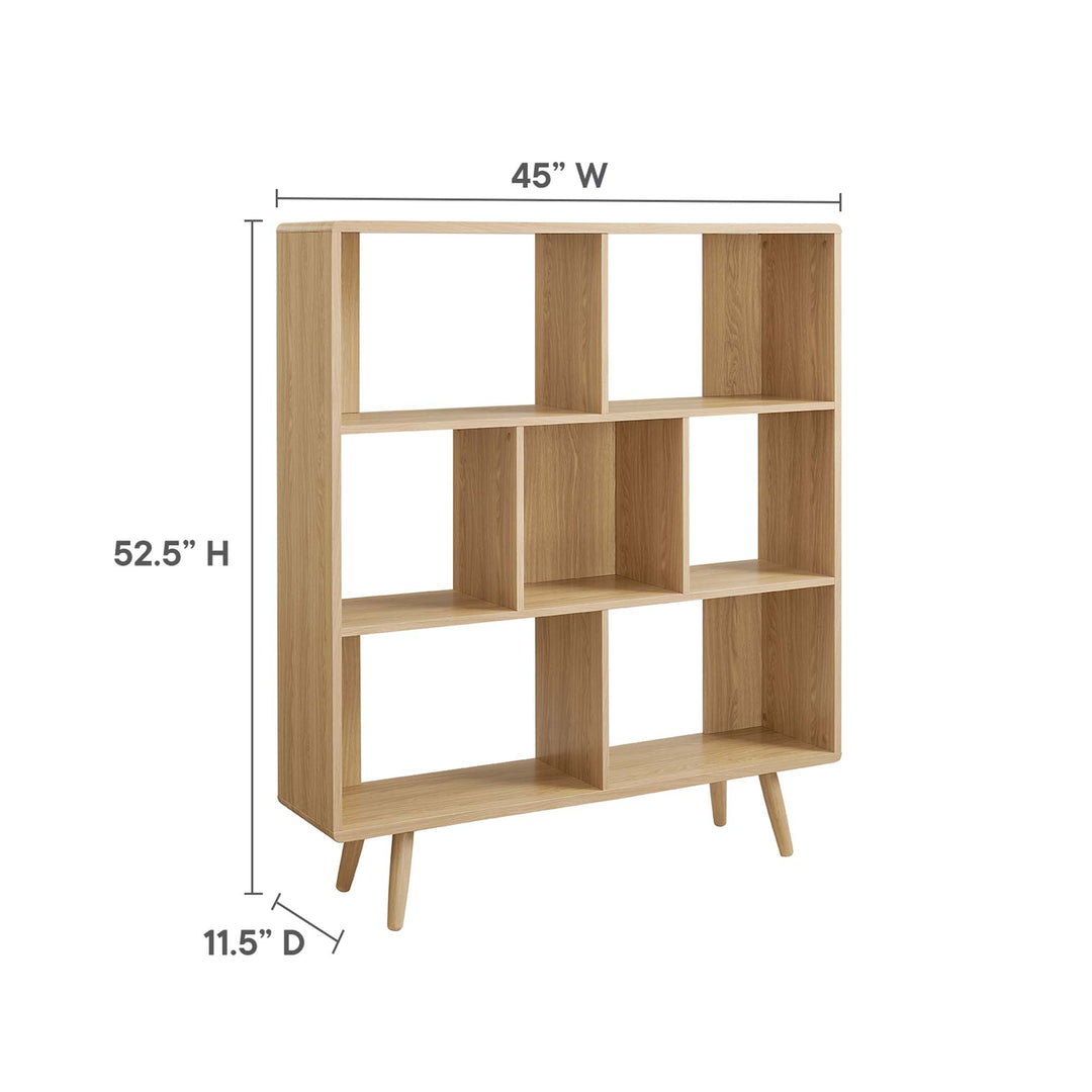 Transfer 7 Shelf Wood Grain Bookshelf