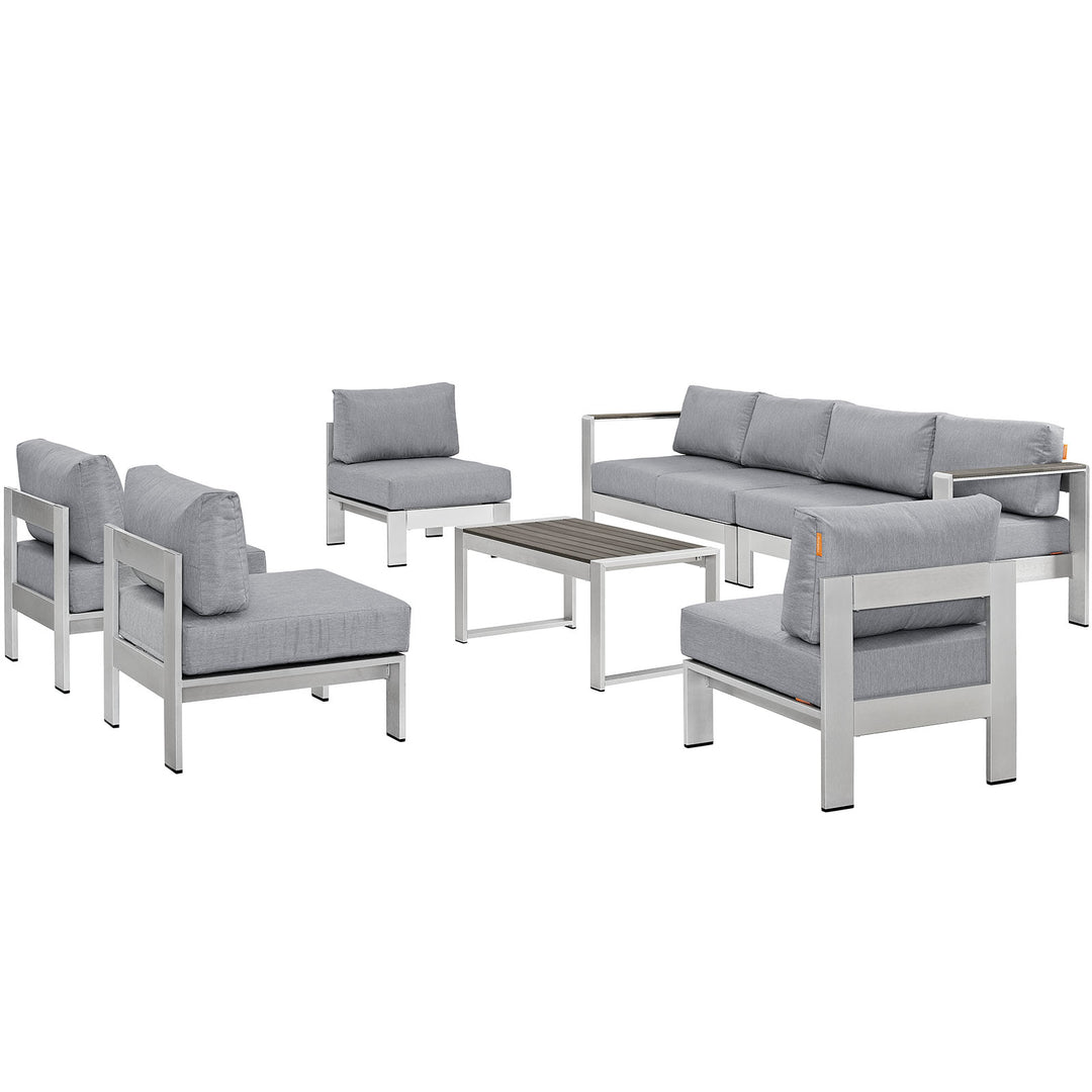 Summit 7 Piece Outdoor Patio Sectional Sofa Set