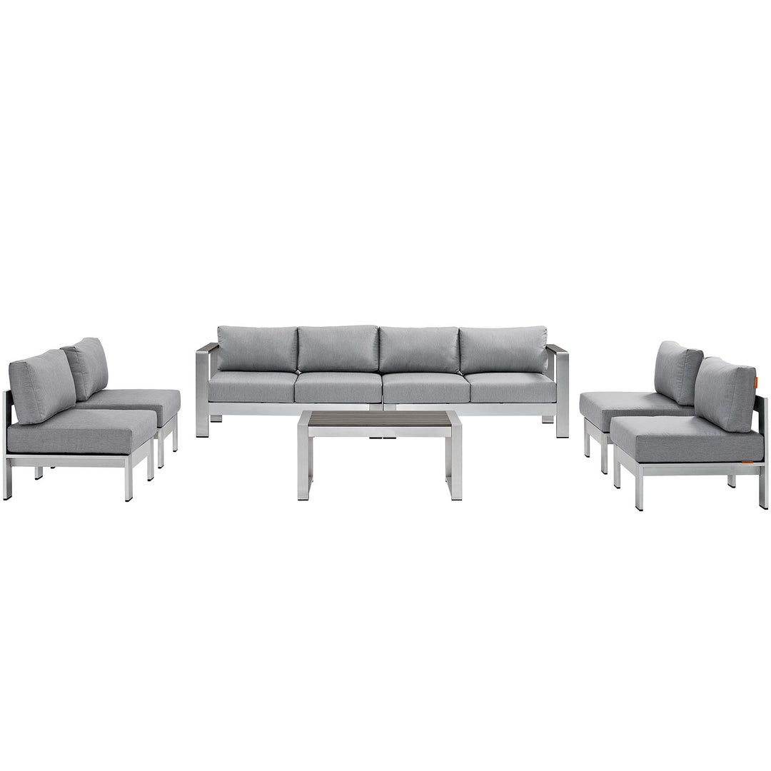 Summit 7 Piece Outdoor Patio Sectional Sofa Set