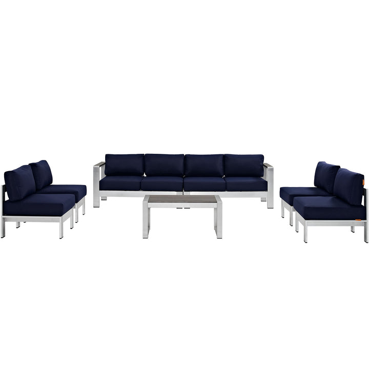 Summit 7 Piece Outdoor Patio Sectional Sofa Set