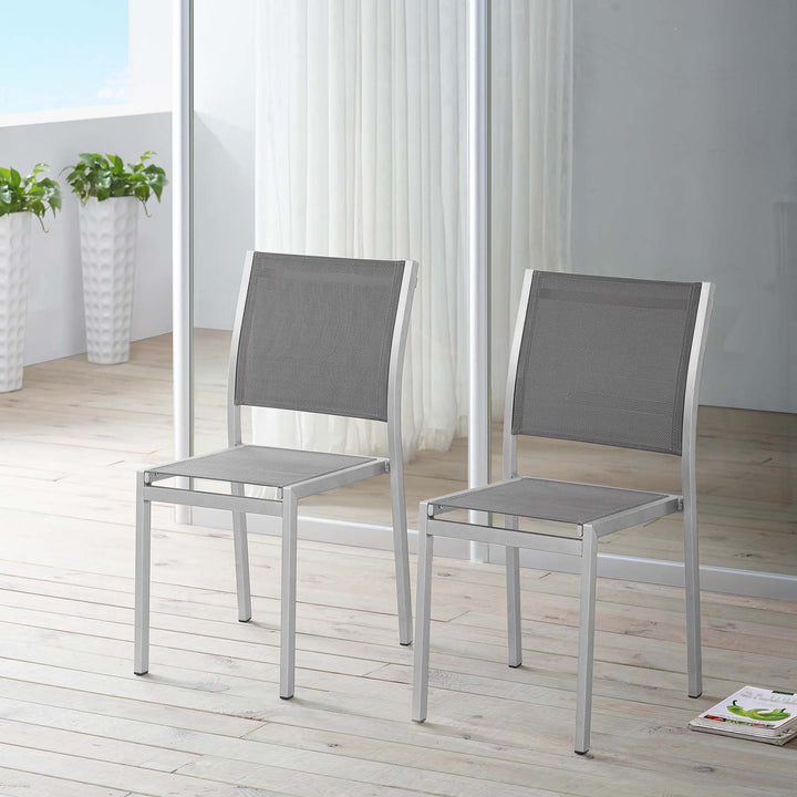 Seaside Aluminum Patio Side Chair Set of 2