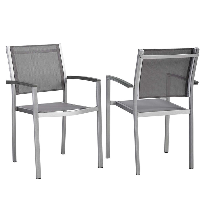 Seaside Exterior Aluminum Eating Chair Pair