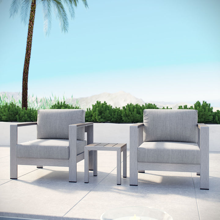 Sunset 3 Piece Outdoor Patio Aluminum Set