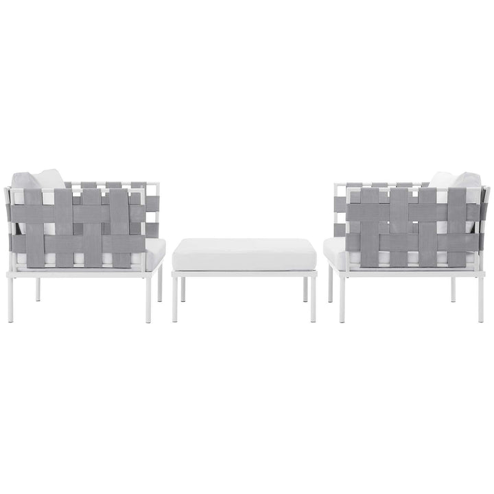 Harmony 3 Piece Patio Aluminum Sectional Sofa Set