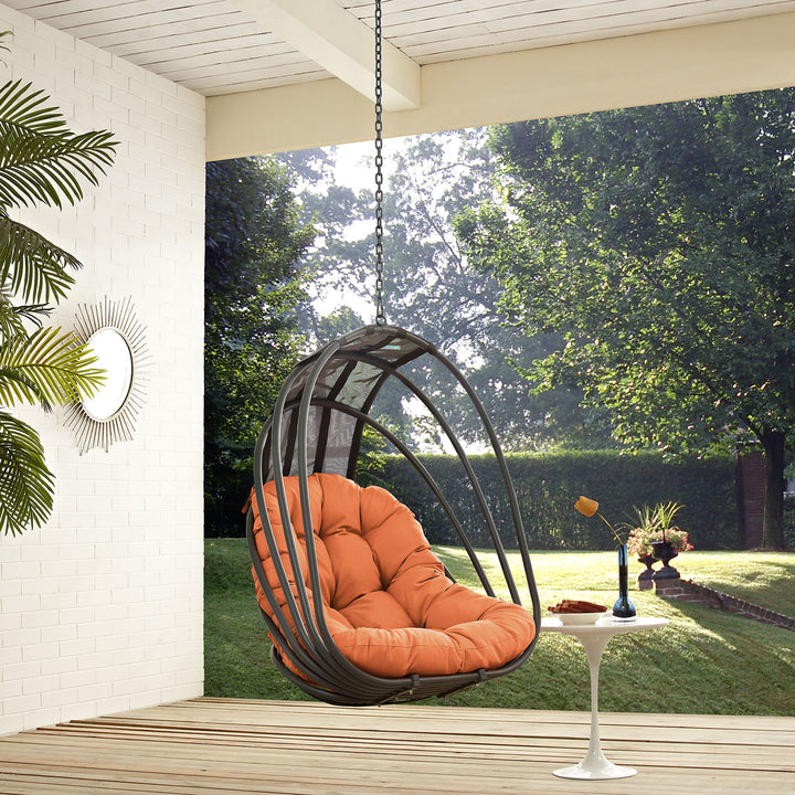 Wanderer's Woven Patio Swing Chair Without Stand