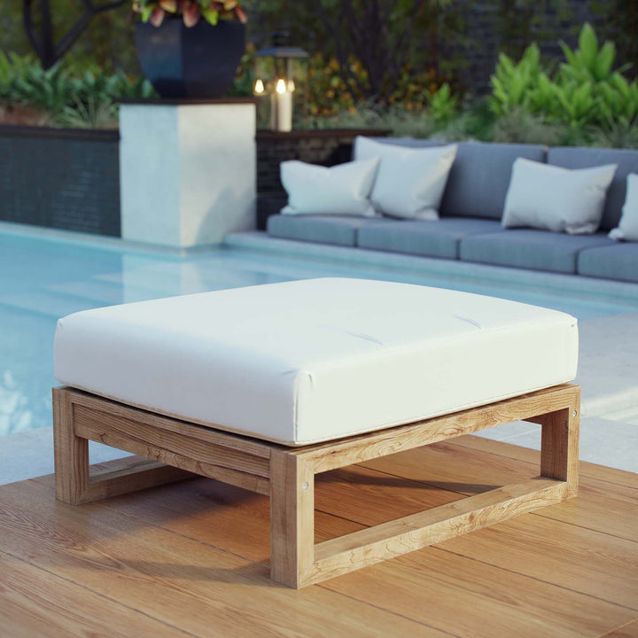 Urban Oasis Patio Teak Ottoman