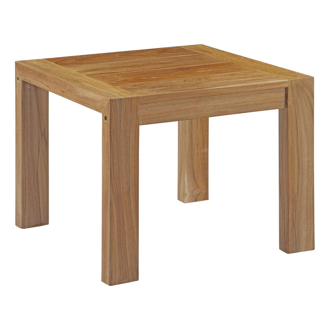 Utopia Outdoor Patio Wood Side Table