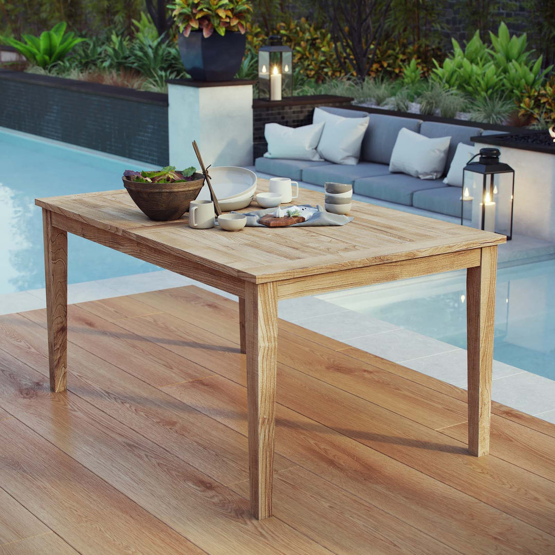 Marina Outdoor Poolside Teak Dining Table