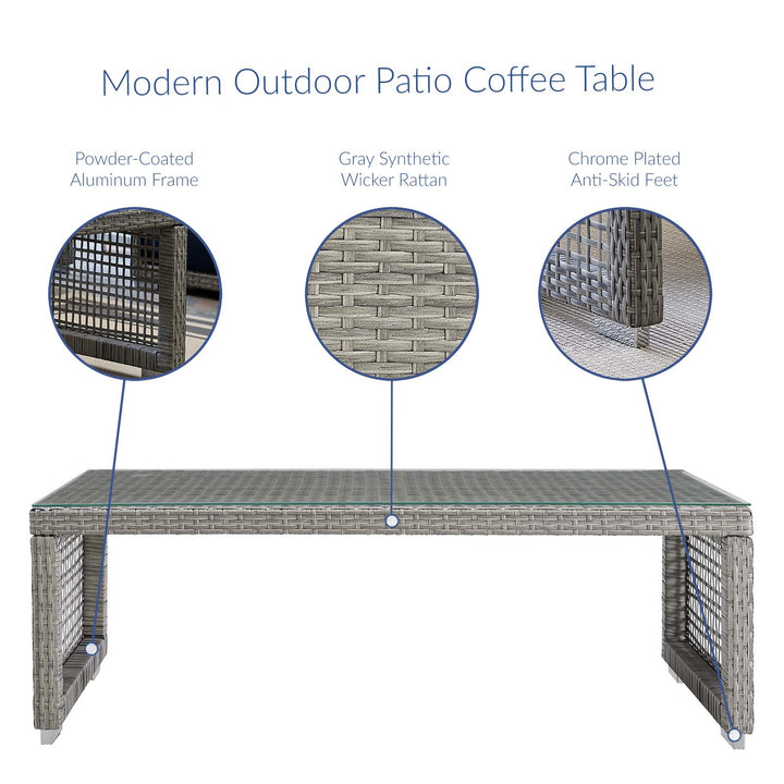 Apollo Rattan Outdoor Patio Coffee Table