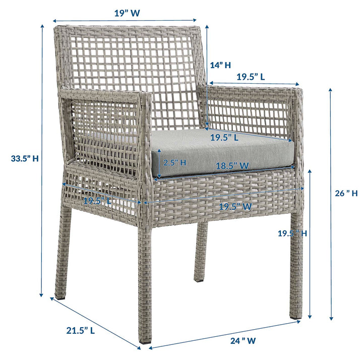 Aria Outdoor Patio Wicker Rattan Dining Armchair