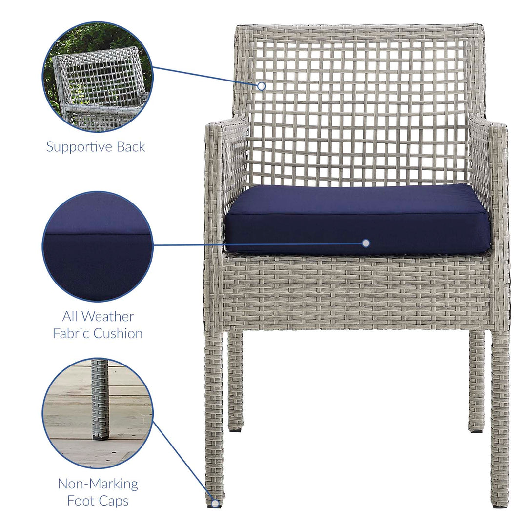 Aria Outdoor Patio Wicker Rattan Dining Armchair