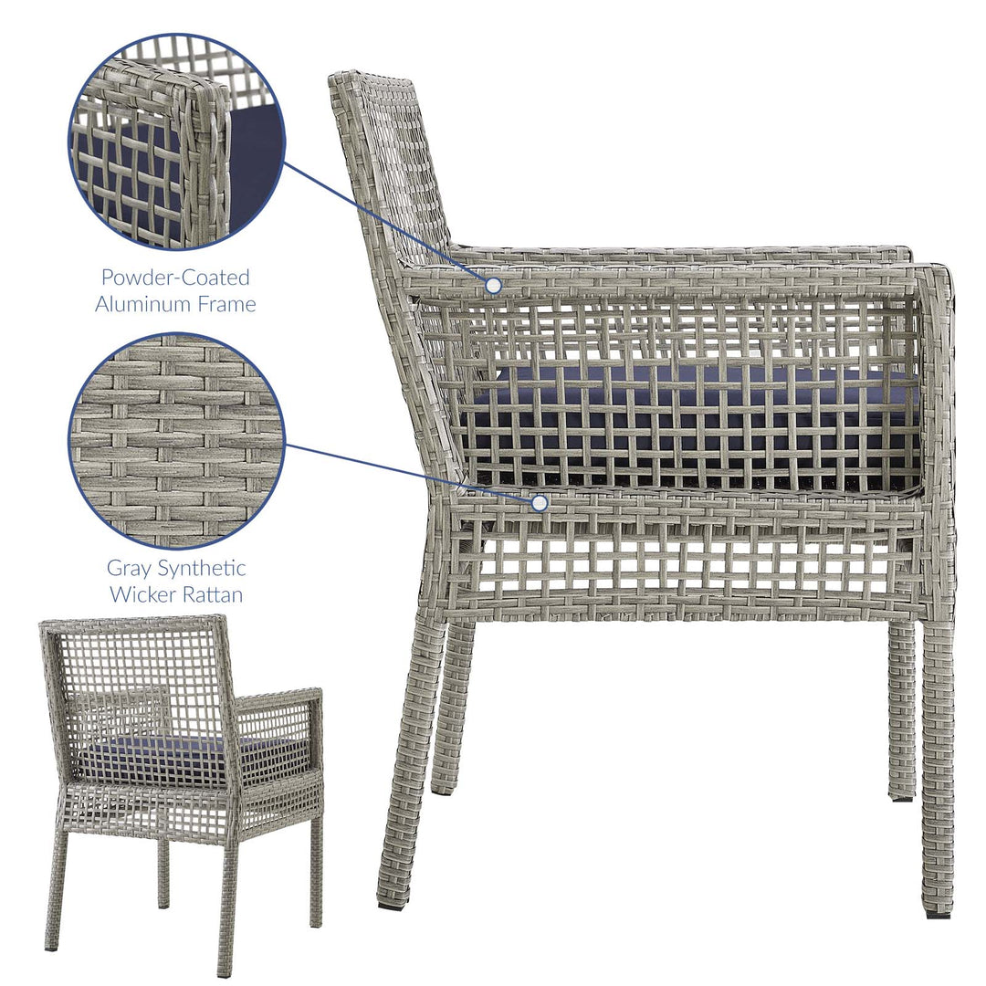 Aria Outdoor Patio Wicker Rattan Dining Armchair