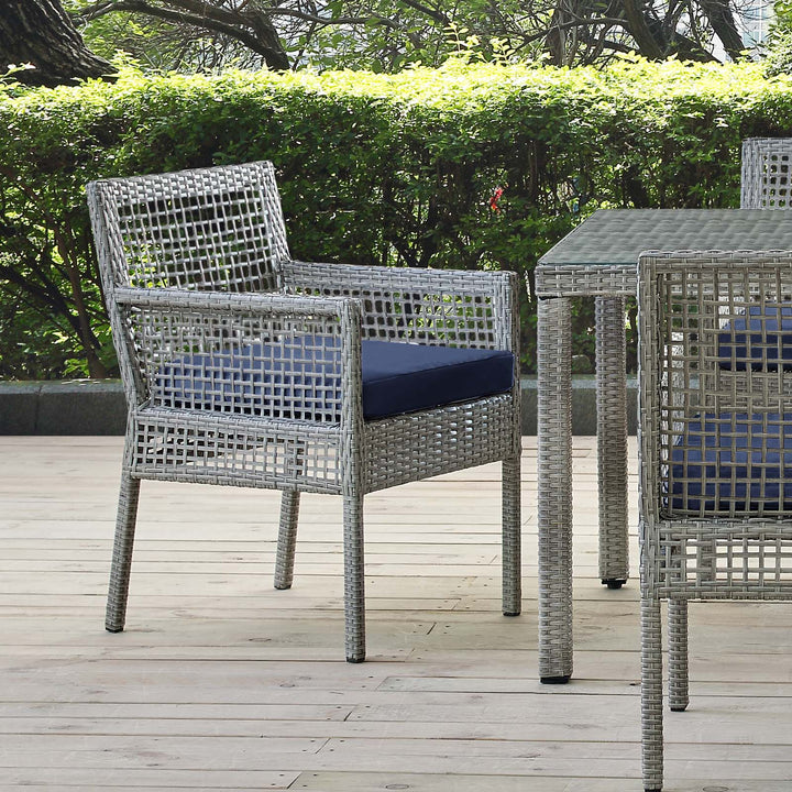 Aria Outdoor Patio Wicker Rattan Dining Armchair