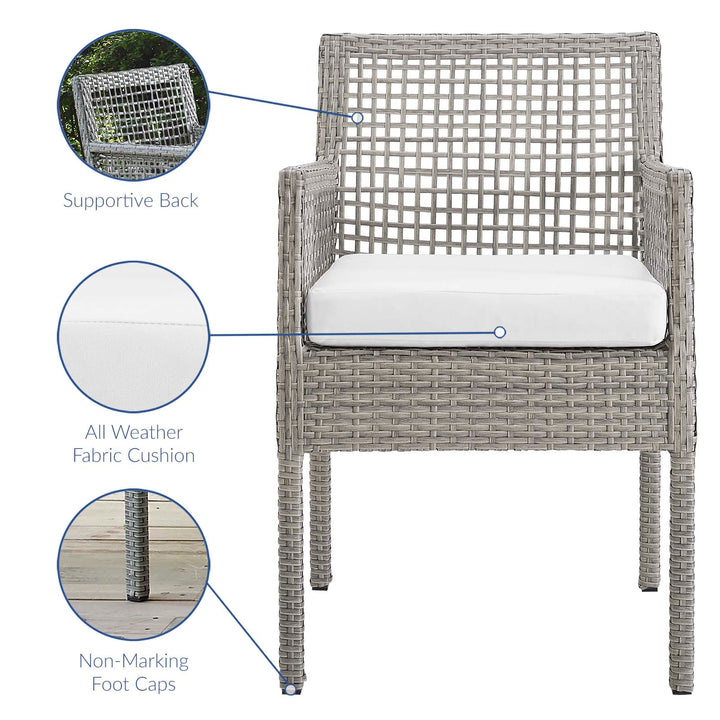 Aria Outdoor Patio Wicker Rattan Dining Armchair