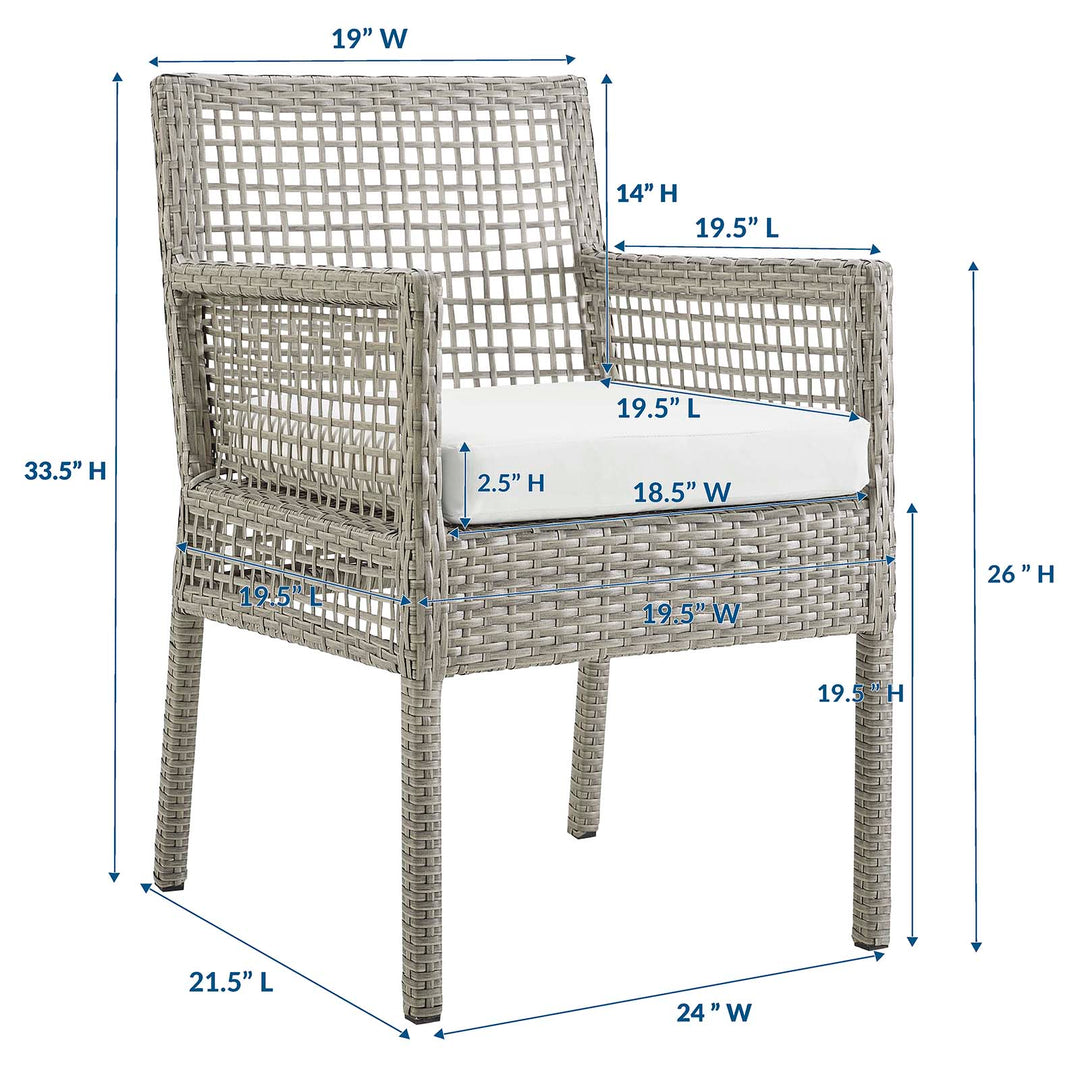 Aria Outdoor Patio Wicker Rattan Dining Armchair