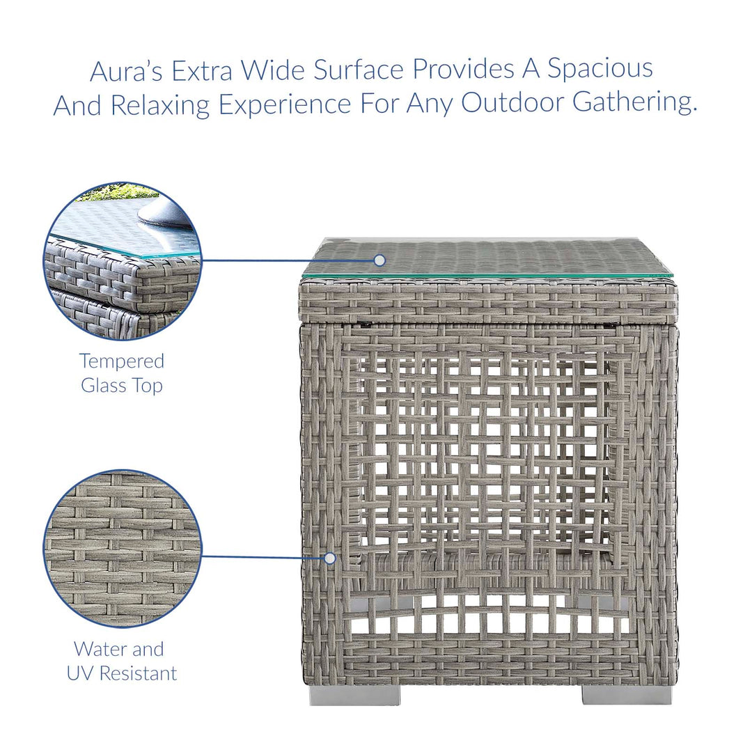 Aria Outdoor Patio Wicker Rattan Side Table