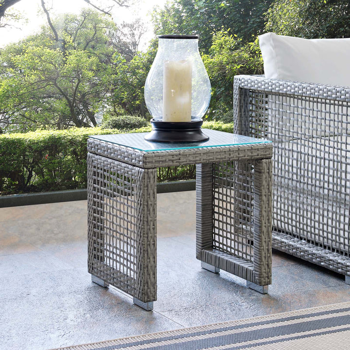 Aria Outdoor Patio Wicker Rattan Side Table