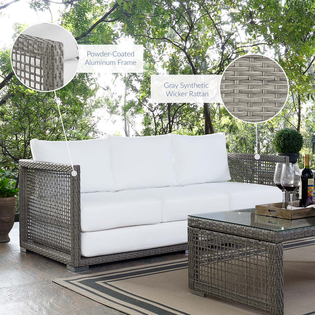 Aria Outdoor Patio Wicker Rattan Sofa