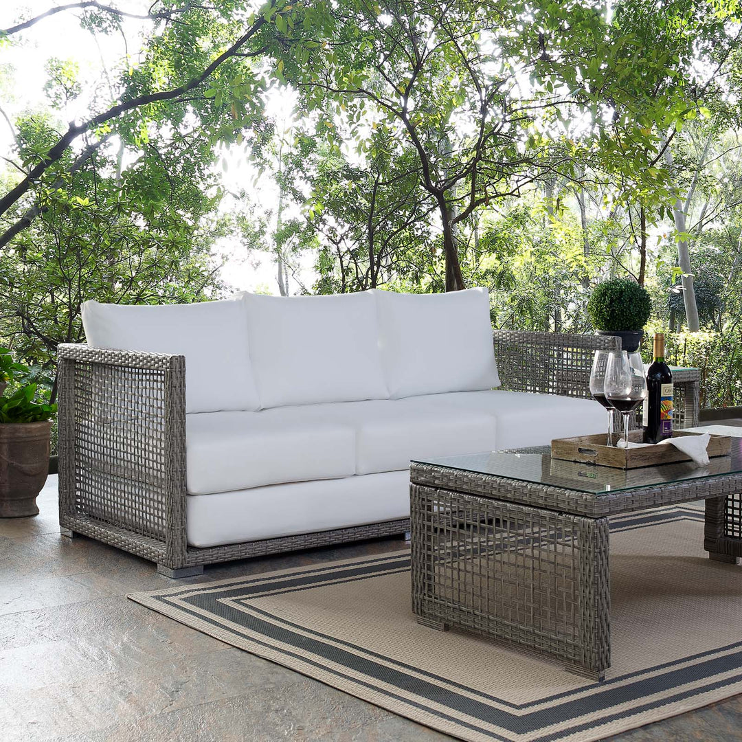 Aria Outdoor Patio Wicker Rattan Sofa