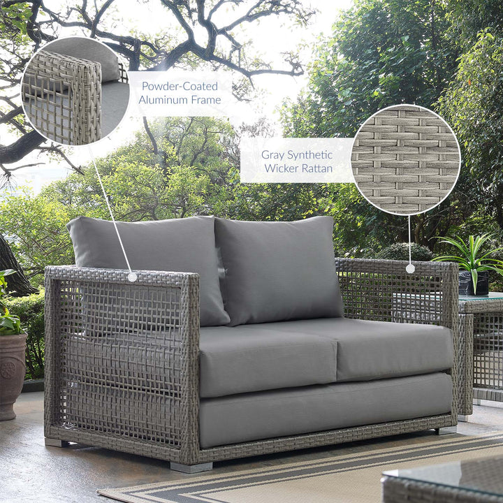 Aria Adventure Patio Wicker Rattan Loveseat