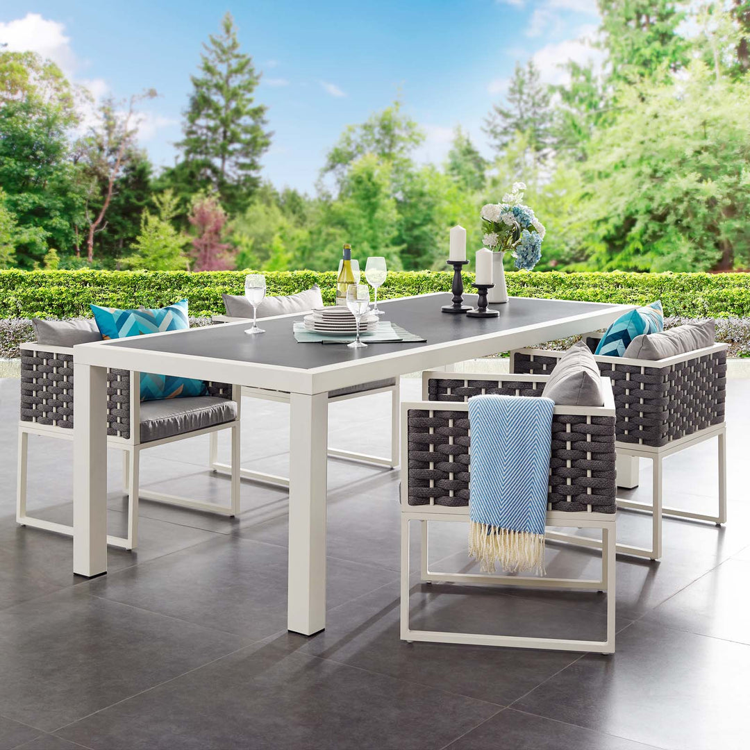 Summit 90.5" Outdoor Patio Aluminum Dining Table