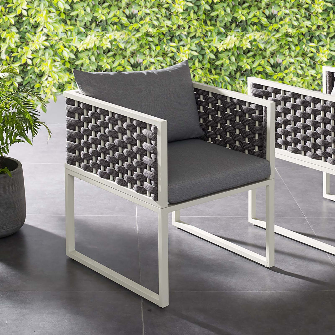 Style Oasis Patio Aluminum Dining Armchair