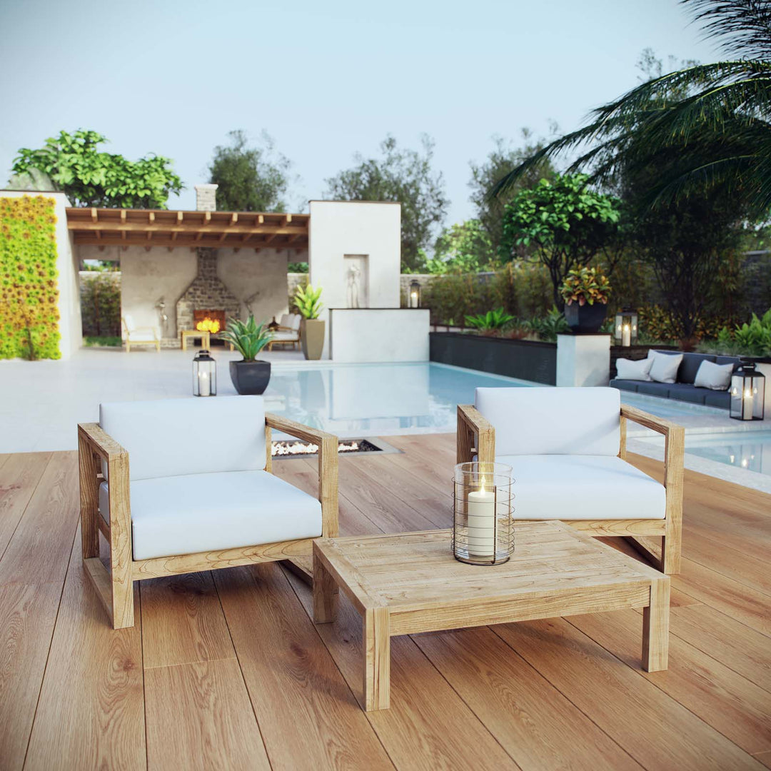 Utopia 3 Piece Outdoor Patio Teak Set