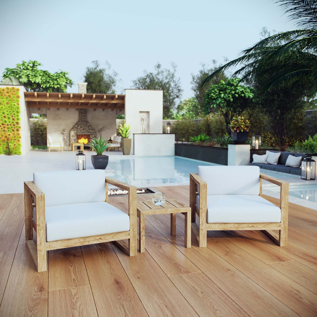 Urban 3 Piece Outdoor Patio Teak Set