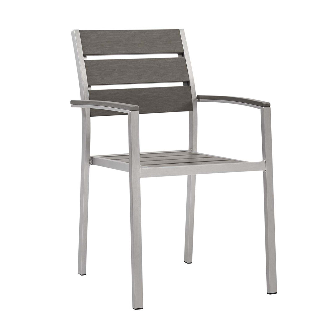 Seaside Outdoor Patio Aluminum Dining Armchair