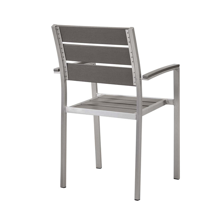 Seaside Outdoor Patio Aluminum Dining Armchair