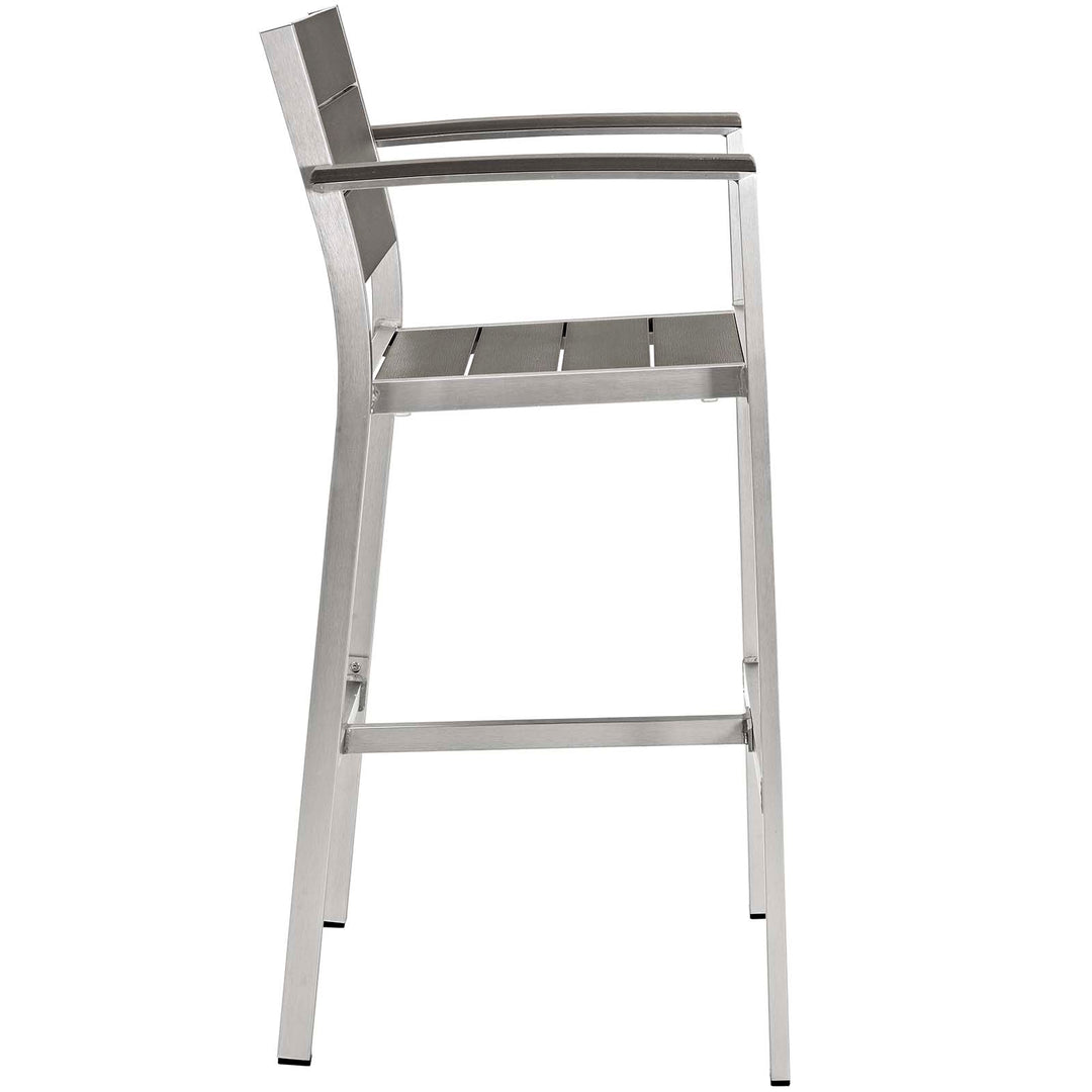 Seaside Exterior Aluminum Bar Stool Set of 2