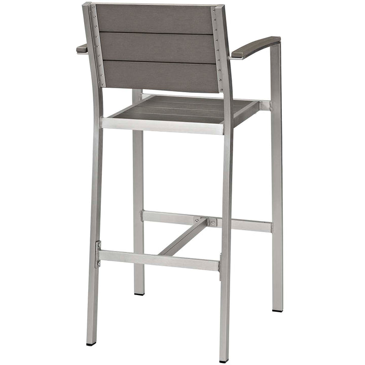 Seaside Exterior Aluminum Bar Stool Set of 2