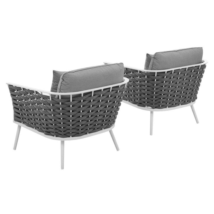 Summit Outdoor Patio Aluminum Armchair Set of 2