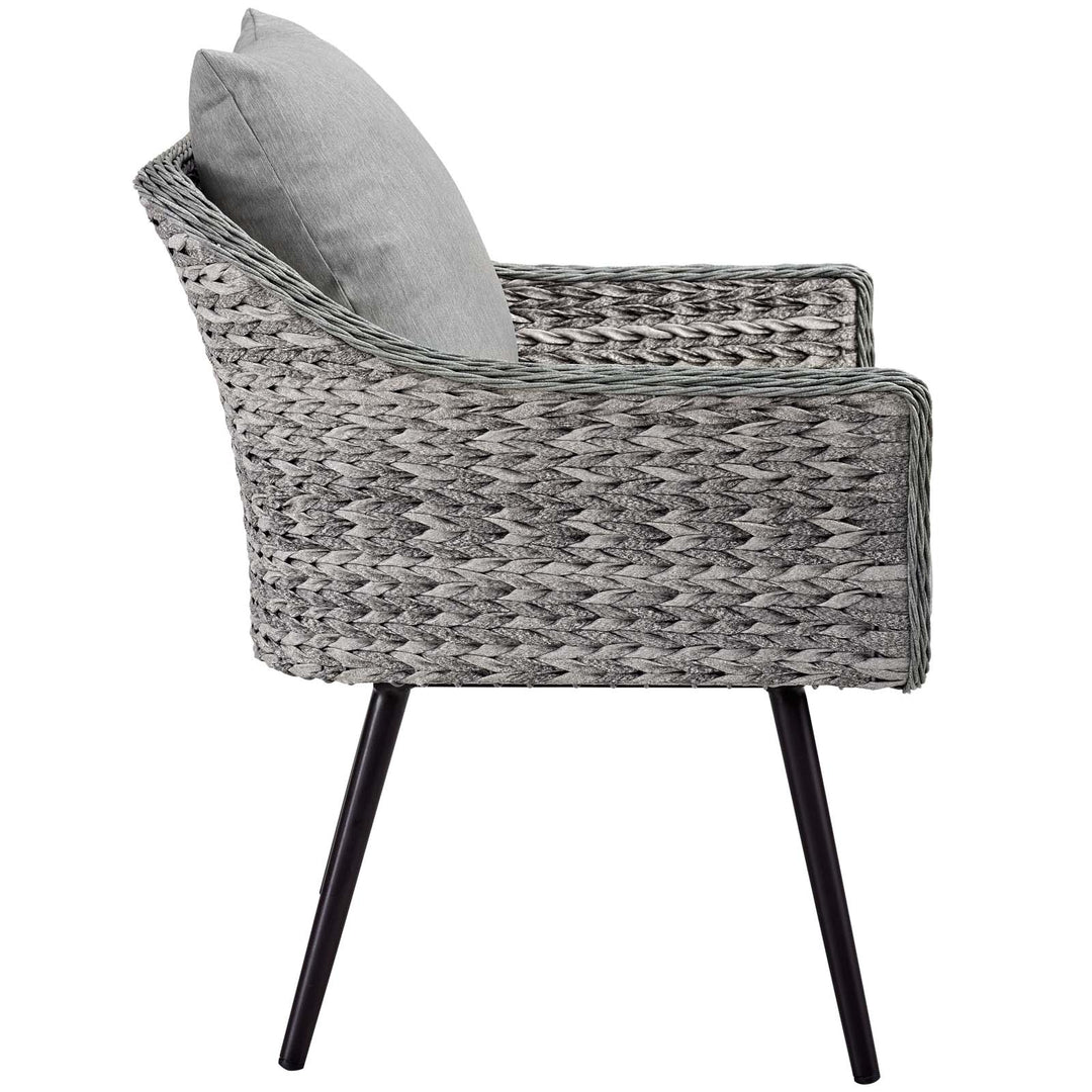 Enclave Exterior Patio Wicker Rattan Armchair Set of 2