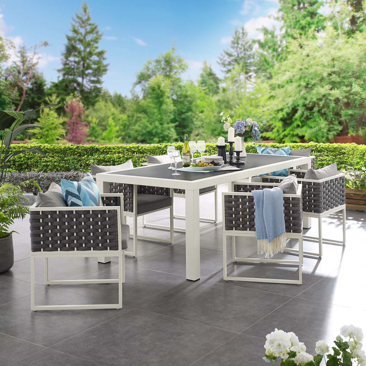 Summit 7 Piece Outdoor Patio Aluminum Dining Set