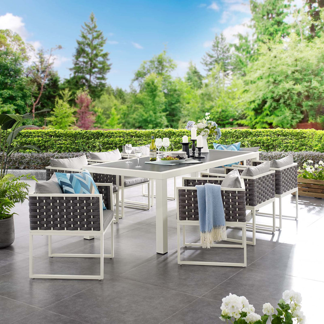 Summit 9 Piece Outdoor Patio Aluminum Dining Set