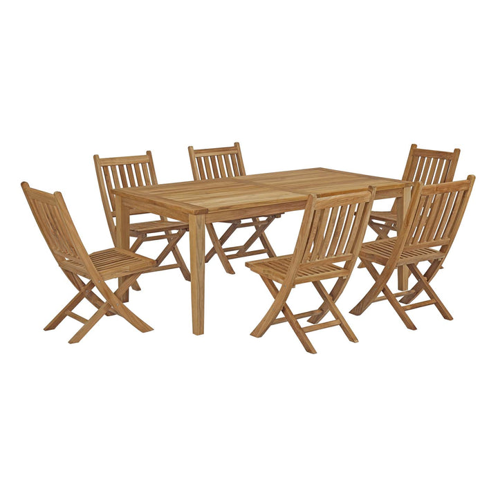 Monterey 7 Piece Outdoor Patio Teak Dining Set