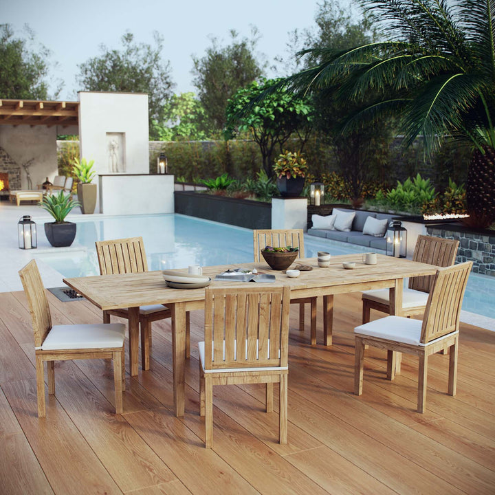 Monterey 7 Piece Outdoor Patio Teak Dining Set