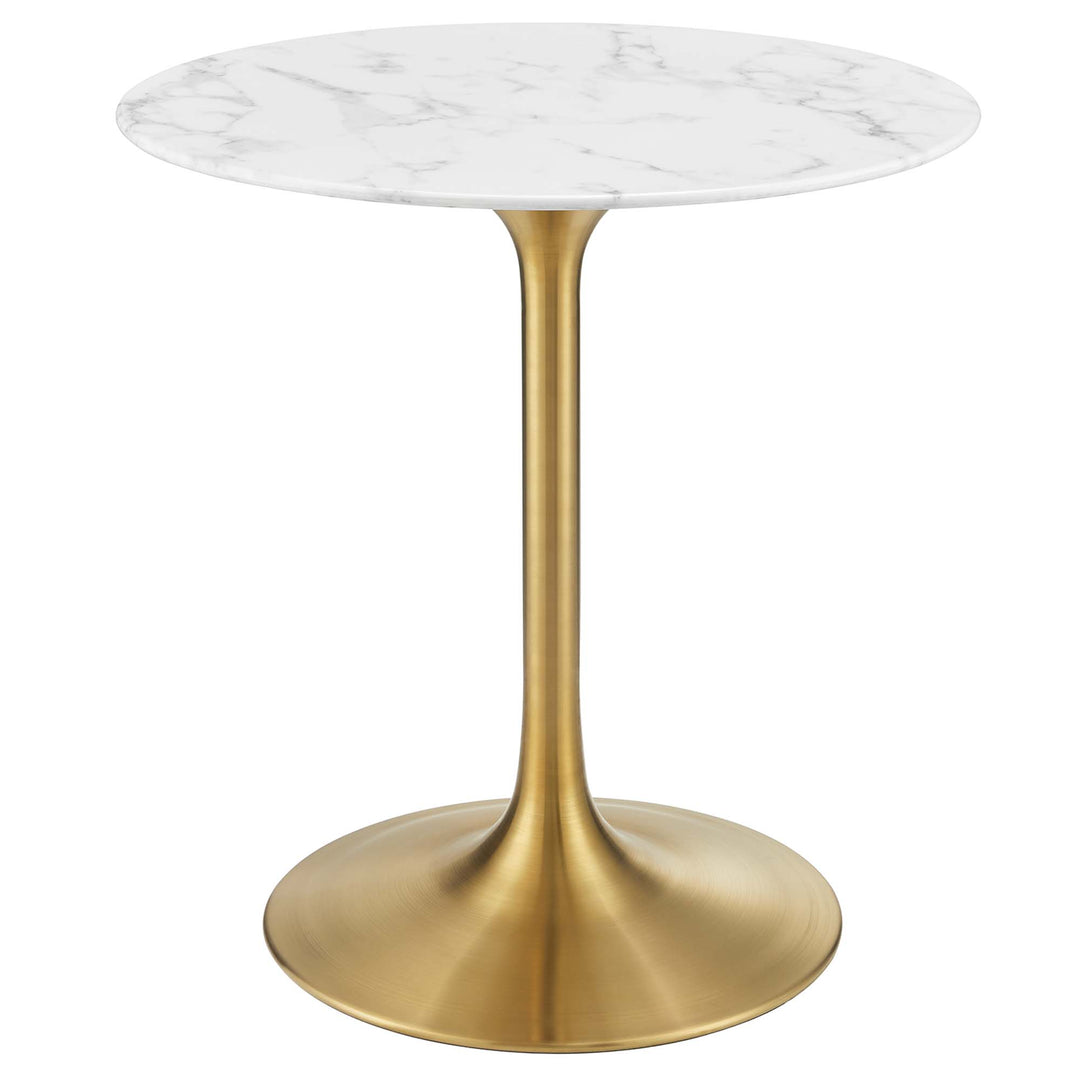 Luna 28" Round Replica Marble Dining Table